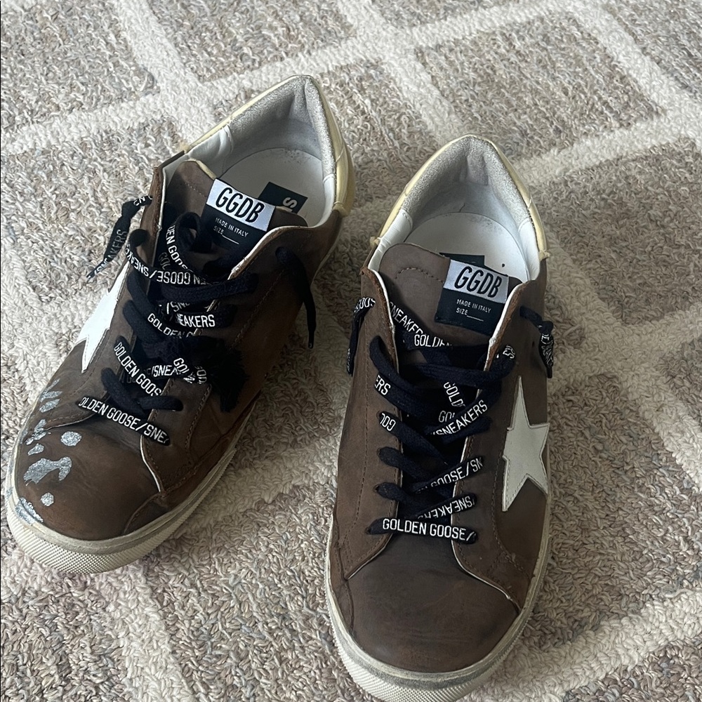 Golden Goose super star lab limited edition Brown and White Sneakers